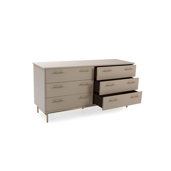 Munro 6-Drawer Leather Dresser