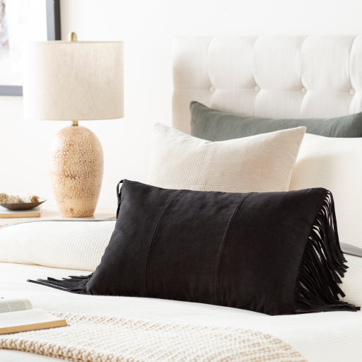 Suede Fringe Pillow